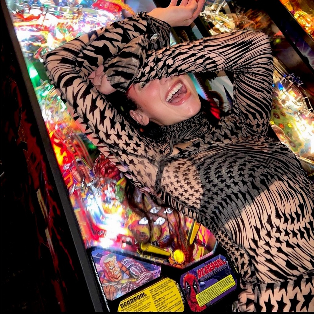 MUGLER velvet sheer icon star dress